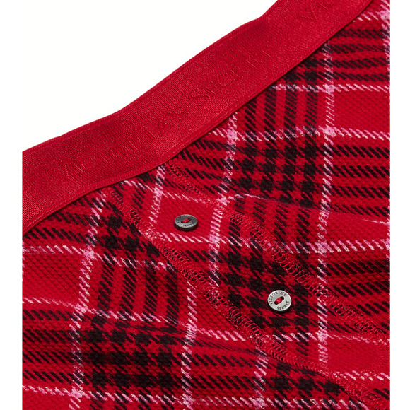 Victoria's Secret Thermal Long Pajama Set - Lipstick Lovely Plaid - Size LARGE L - Picture 2 of 4